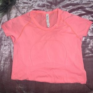 neon orange lulu top